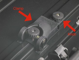 mount tightening knobs