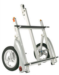 Rack and Roll trailer stowed upright