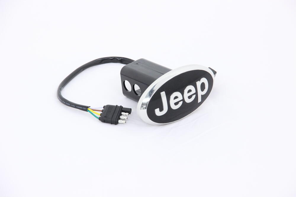Light up jeep trailer hitch covers