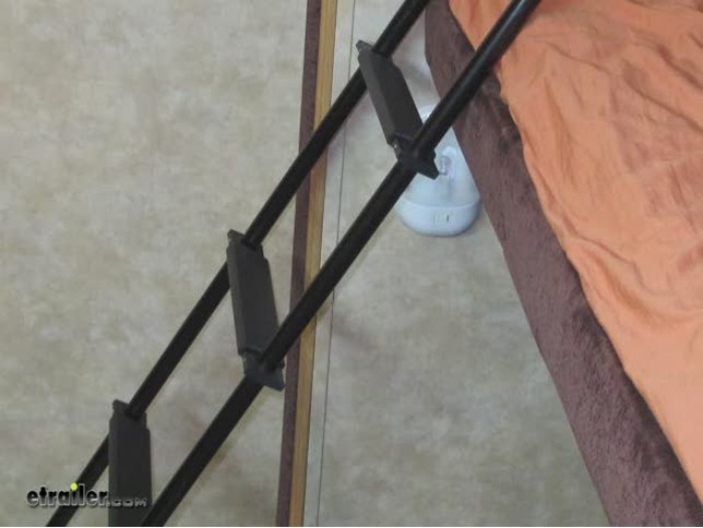 Stromberg Carlson RV Bunk Ladder - Aluminum - Black - 66" Tall 