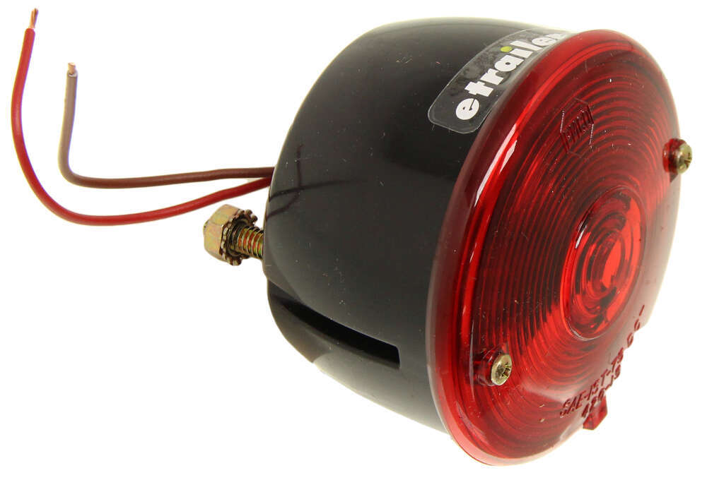 Peterson Round Trailer Tail Light With License Plate Light