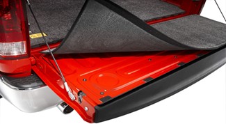 Installation of BedRug tailgate mat with hook-n-loop system