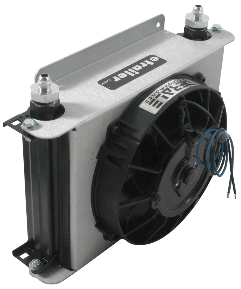 Derale HyperCool Remote Transmission Cooler Kit w/ Fan, 6 AN Inlets