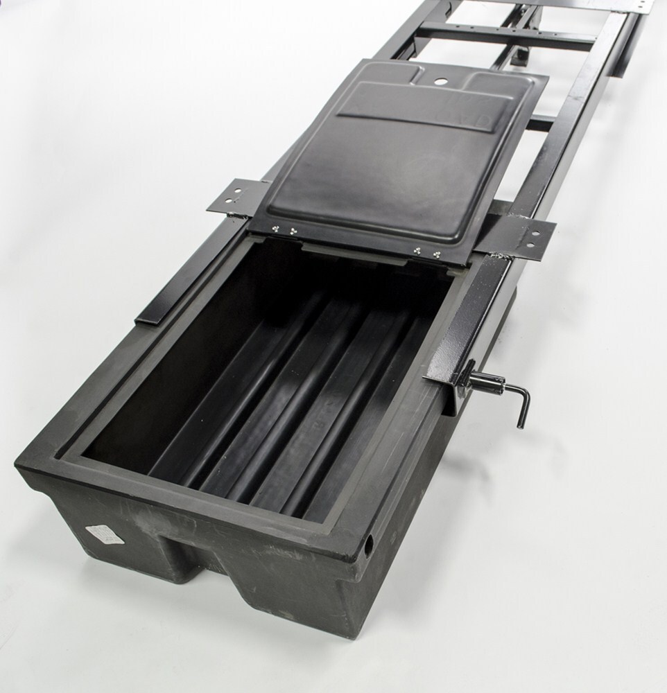 Lippert Underchassis Double Bin Storage Unit w/ Spare Tire Carrier for