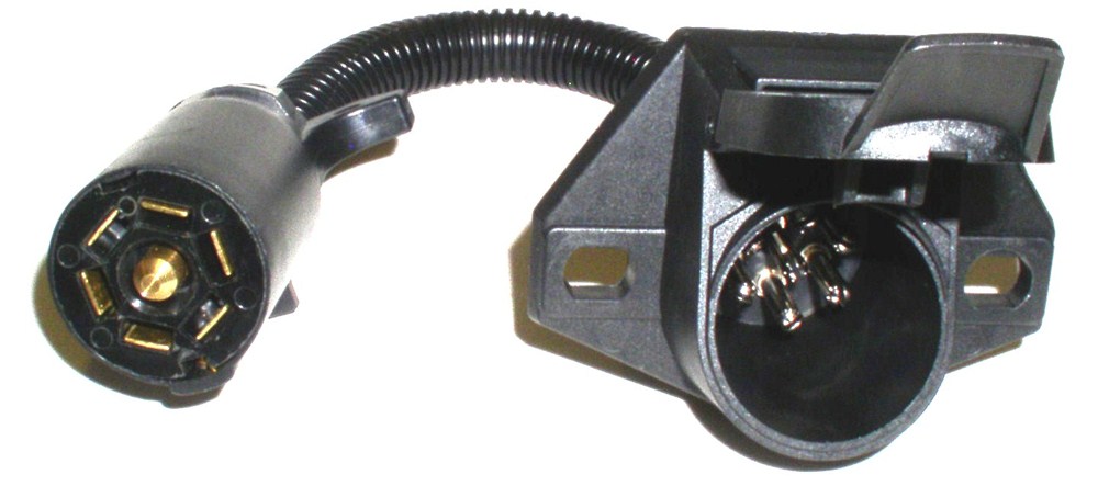 Pollak Trailer Connector Adapter - 7-blade Plug To 7-pole Round Pin