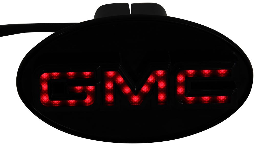 GMC LED Lighted Trailer Hitch Cover 11/4" and 2" Hitches Black