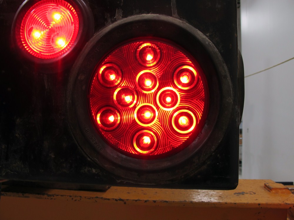 Sealed 4 U0026quot Round Led Trailer Stop Turn And Tail Light Flush Mount 3