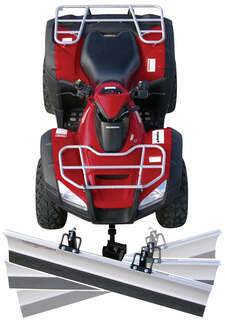Three-point blade plows straight, to the right or to the left