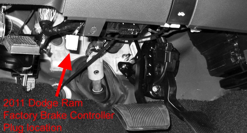 Location Of Brake Controller Connection Point On A 2011 Dodge Ram 1500