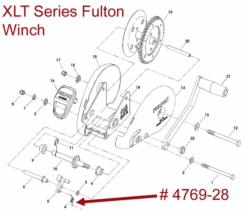 Exploded Diagram For A Fulton Xlt Series Winch