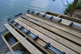 Using Roller Bunks on a Boat Launcher for a Wooden Row Boat