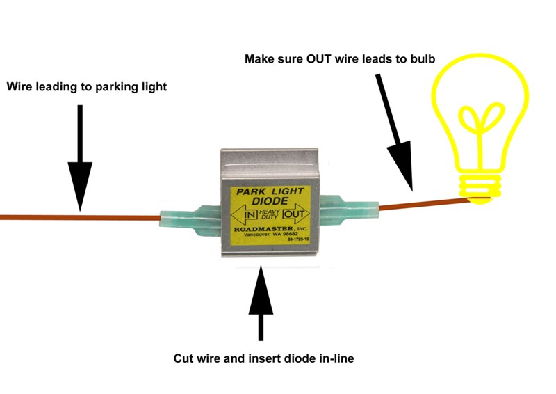 How to Wire the Roadmaster Single Park Light Diode # RM-690 | etrailer.com