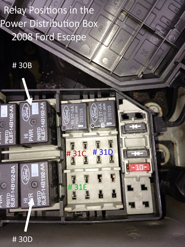 Trailer Hitch Accessories >> How to Install the Tow Ready 4-Terminal Relays # TR38665 on a 2008 Ford Escape | etrailer.com Trailer Hitch Accessories >> How to Install the Tow Ready 4-Terminal Relays # TR38665 on a 2008 Ford Escape | etrailer.com