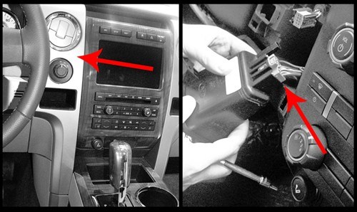 Where is the Brake Controller Install Port on a 2014 Ford