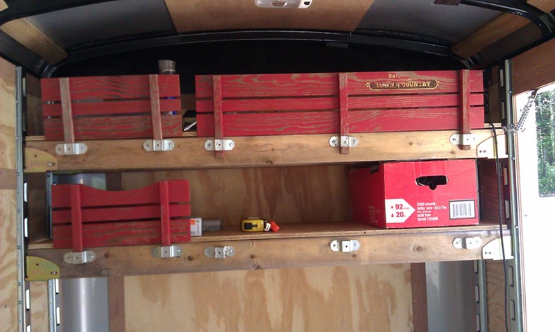 Building A Bed For The Trailer, Vertical E Track Shelving