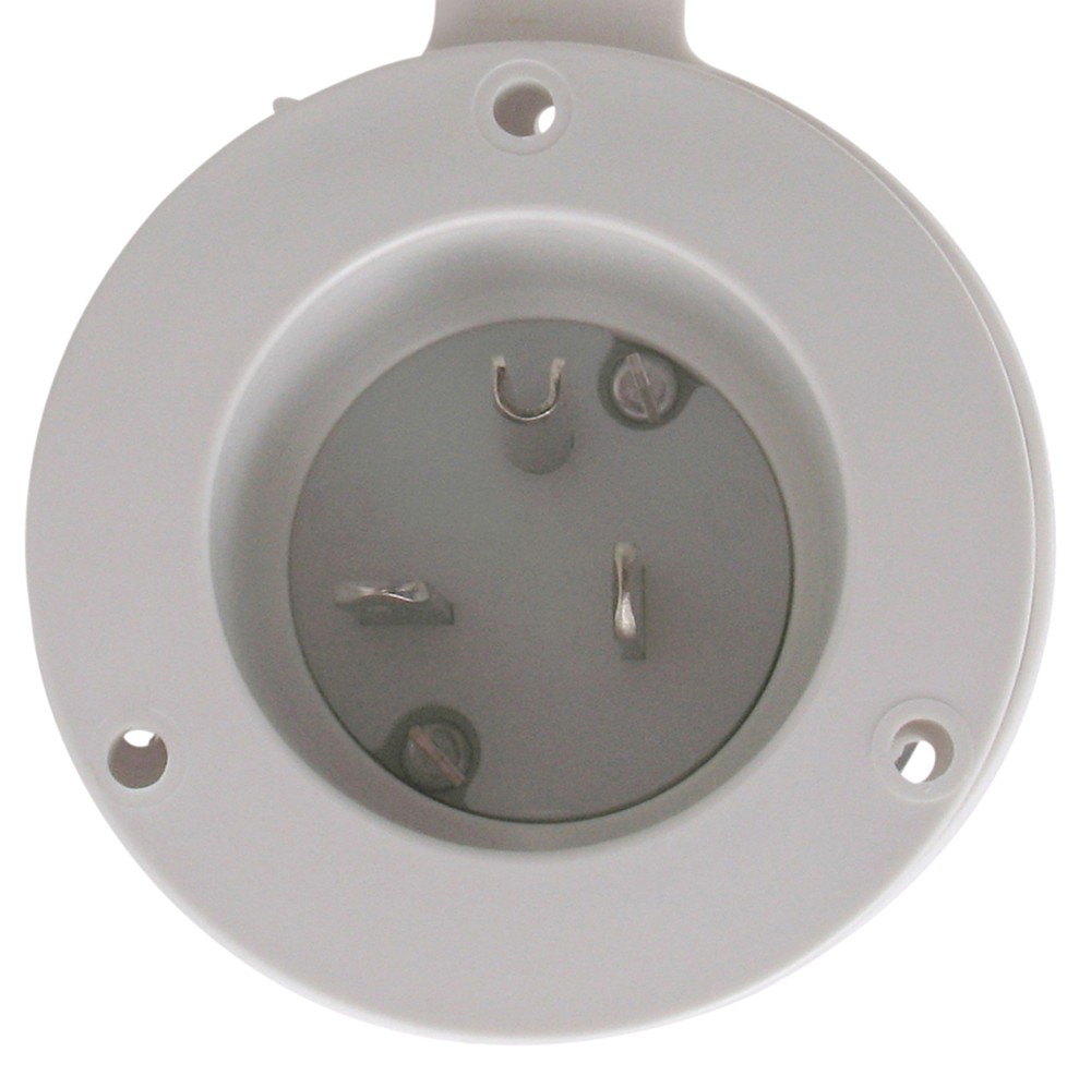 20 Amp Power Inlet with Cover, Male Connectors Marinco