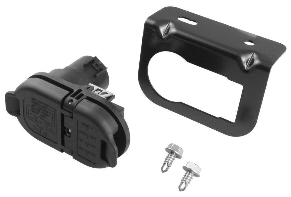 Pollak 7- And 4-pole Trailer Connector Socket W Mounting Bracket
