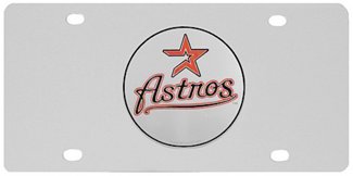 Houston Astros MLB Stainless Steel License Plate