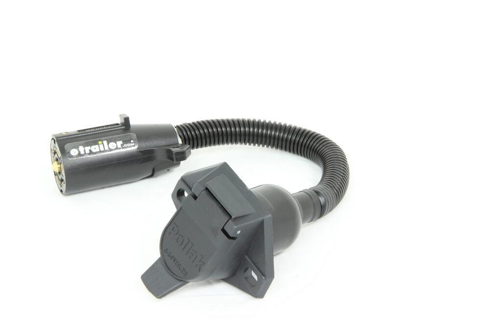 Pollak Trailer Connector Adapter - 7-blade Plug To 7-pole Round Pin