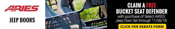 Claim Free Bucket Seat Defender with Purchase of Select Jeep Door Set
