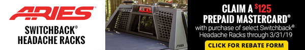 Claim a $125 Prepaid Mastercard with Purchase of Select Switchback Headache Rack