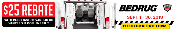 25 Dollar Gift Card Mail In Rebate on Select VanRug and VanTred Floor Liner Kits
