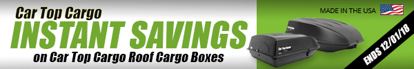 Instant Savings on Select Car Top Cargo Roof Boxes