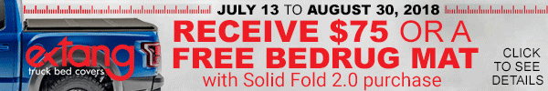Purchasea Solid Fold 2.0 or Solid Fold 2.0 Toolbox Model and redeem for Free BedRug Mat OR 75 Dollars Back