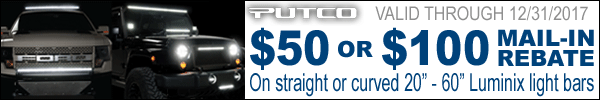 Mail-In Rebate with select Putco Luminix Light Bars