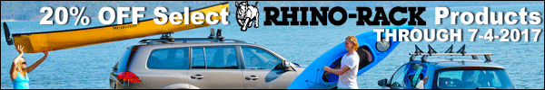 20 percent off on select Rhino Rack banners