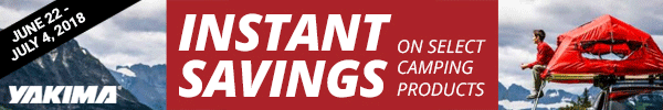 Instant Savings on Select Yakima Camp Products
