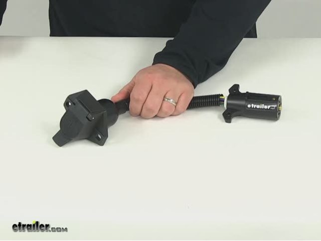 Pollak Trailer Connector Adapter - 7-blade Plug To 7-pole Round Pin