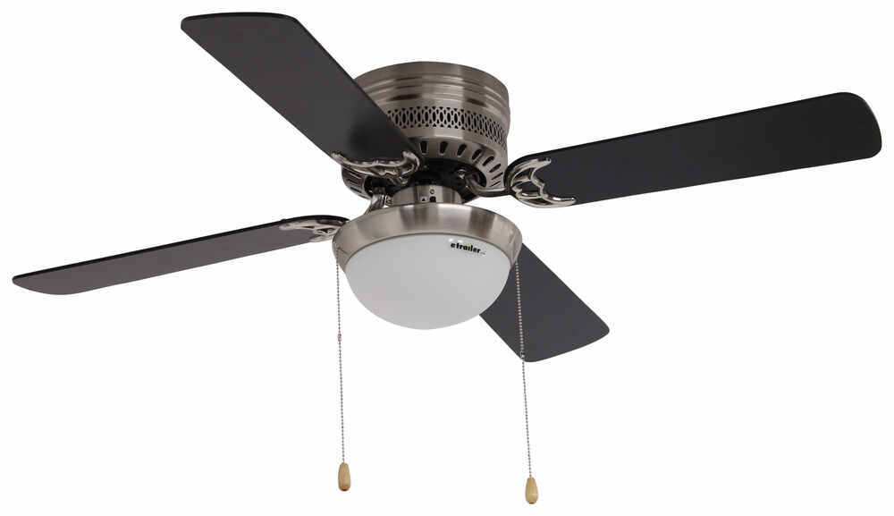 42" Hugger Style RV Ceiling Fan with Light Kit for RVs - Brushed ...