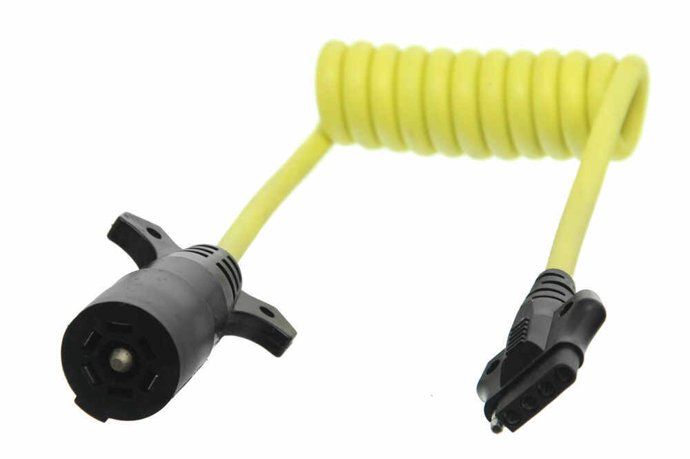 Coiled Adapter 7-way Flat Pin Blade To 5-flat