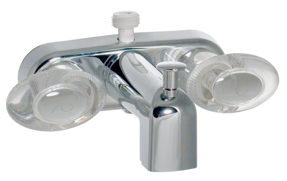 Phoenix Faucets 4" Dual Handle RV Tub Diverter Faucet with DSpud