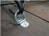 Brophy light duty d-ring anchor with hook on trailer floor. 