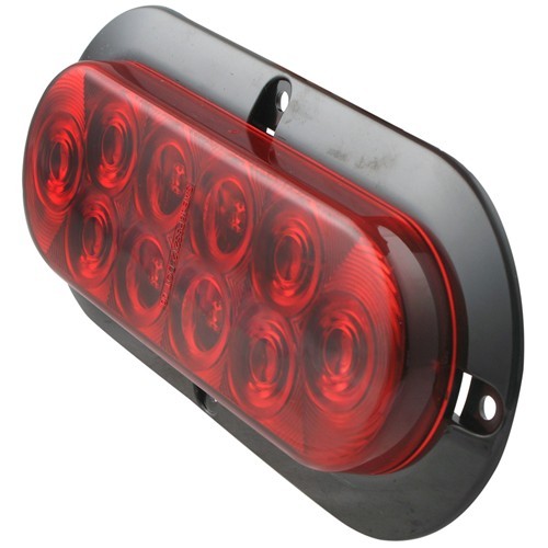 Sealed, 61/2" Oval LED Trailer Stop, Turn and Tail Light, Flange Mount