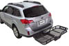 Subaru Outback Wagon with hitch cargo carrier.