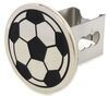 Au-Tomotive Gold soccer ball trailer hitch cover.