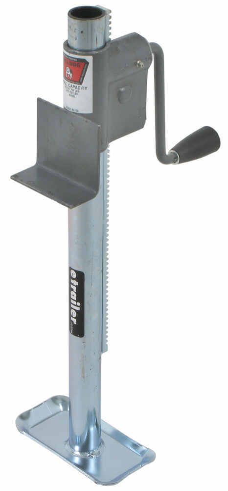 Bulldog Rack-and-Gear Jack with Footplate - Weld On - 16&quot; Lift - 750 lbs Bulldog Trailer Jack