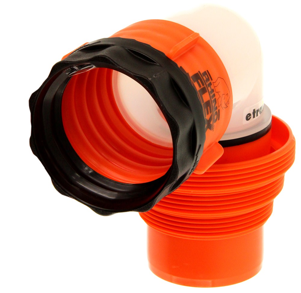 RhinoFLEX RV Sewer Hose Swivel Elbow Fitting w/ 4-in-1 Adapter Camco RV