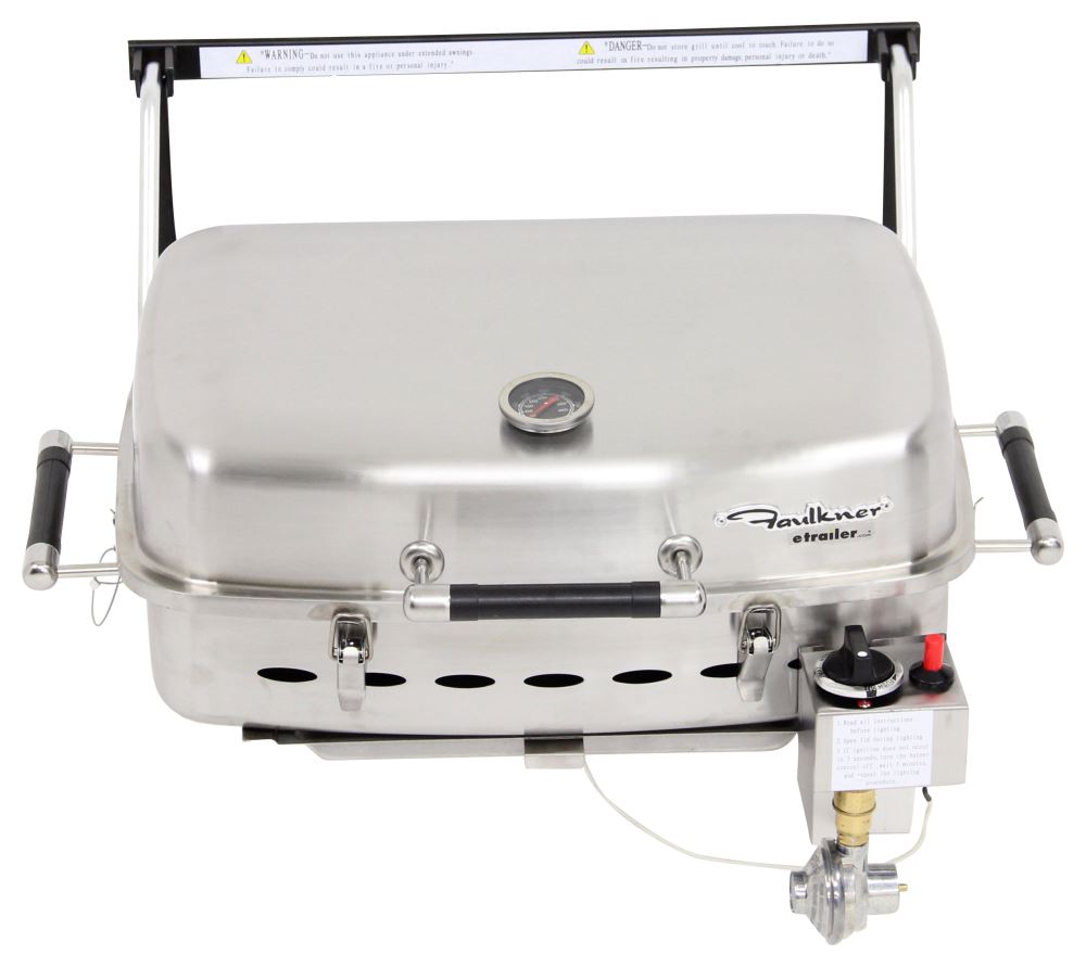 Faulkner BBQ Grill RV Mount or Freestanding Propane Stainless Steel Faulkner Grills and