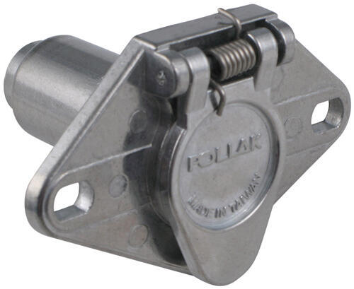 Pollak 6-Pole, Round Pin, Trailer Wiring Socket - Vehicle End Pollak