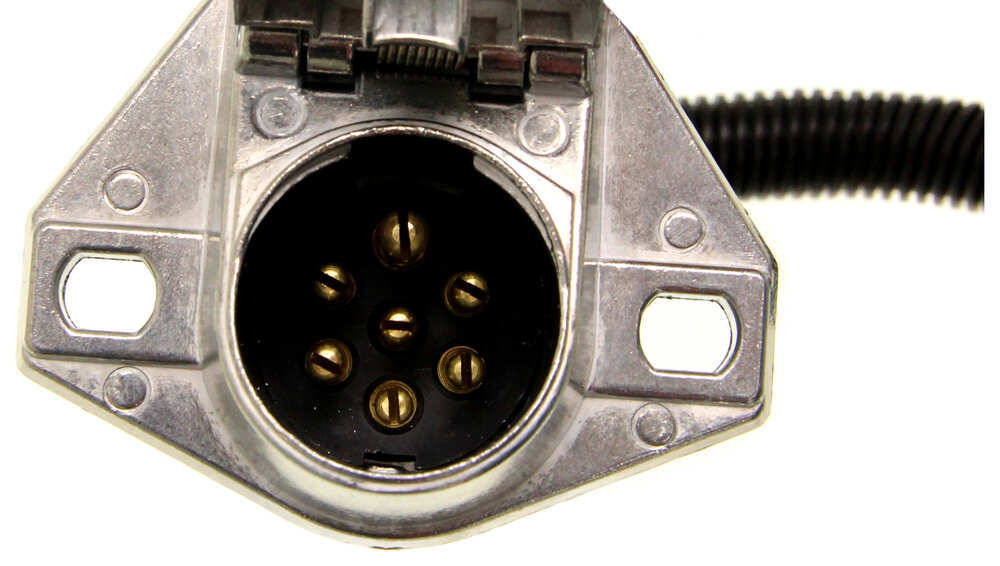 Pollak Trailer Connector Adapter - 7-blade Plug To 7-pole Round Pin