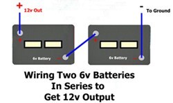 How to Wire Two 6-Volt Batteries In Series to Double Output Voltage