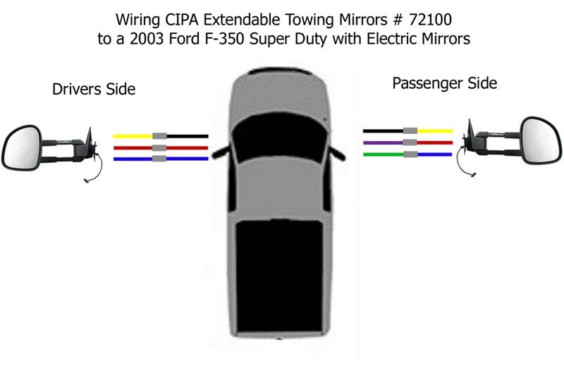 Wiring Diagram For The Cipa Extendable Towing Mirrors