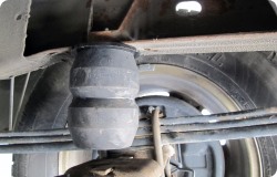 Vehicle suspension installed on a trailer.