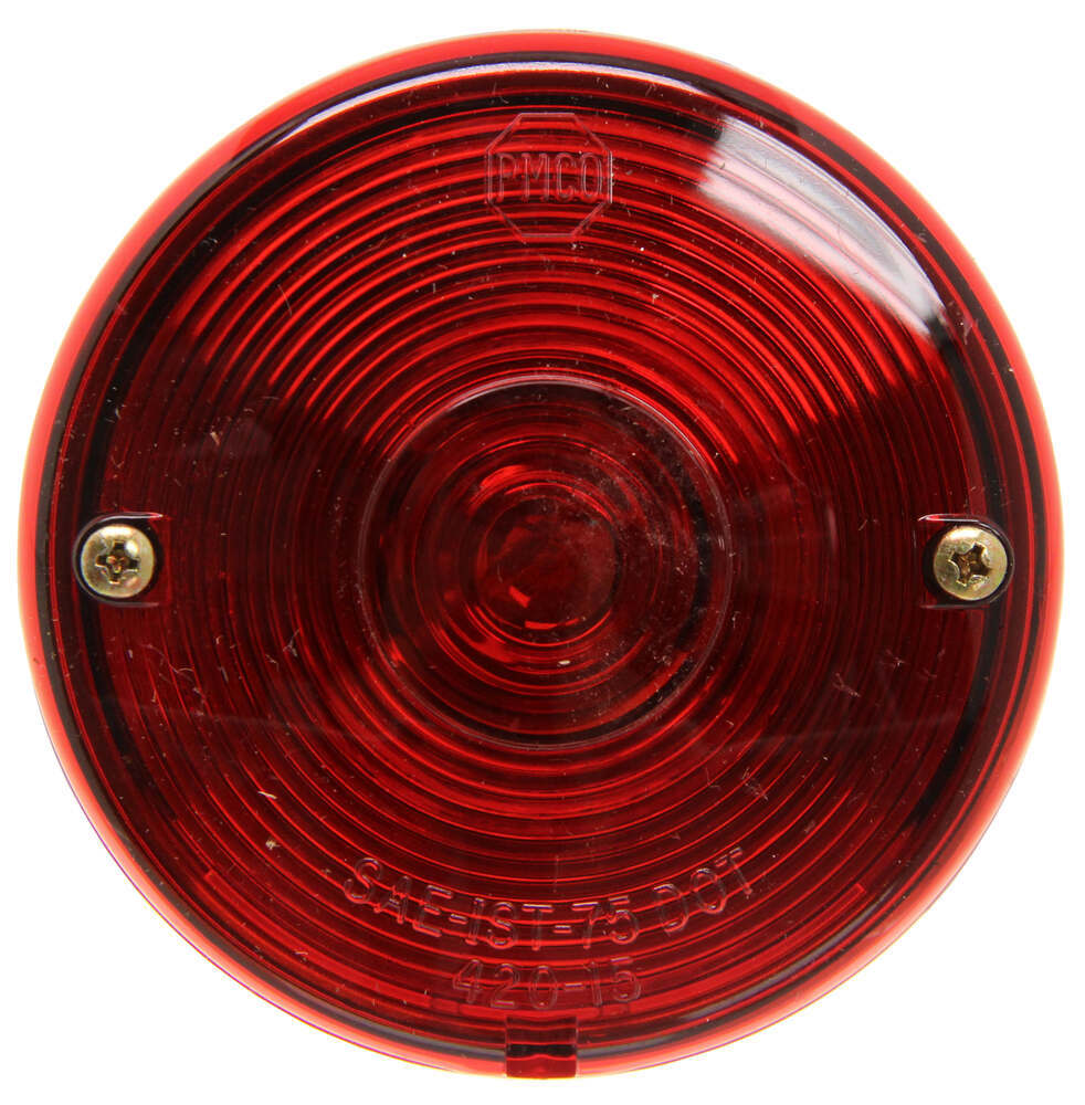 Peterson Round Trailer Tail Light With License Plate Light 2 Stud Mounting Left Hand Peterson