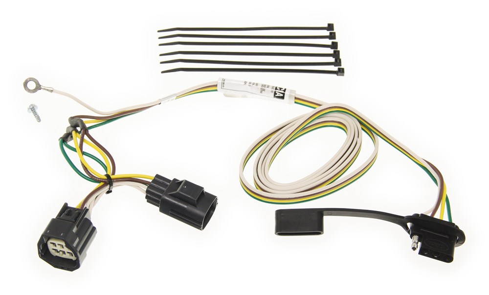 Curt T-Connector Vehicle Wiring Harness with 4-Pole Flat Trailer