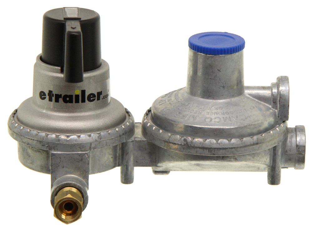 Camco Automatic Changeover 2-Stage Propane Regulator for Dual Propane Rv Automatic Dual Tank Changeover Lp Propane Regulator